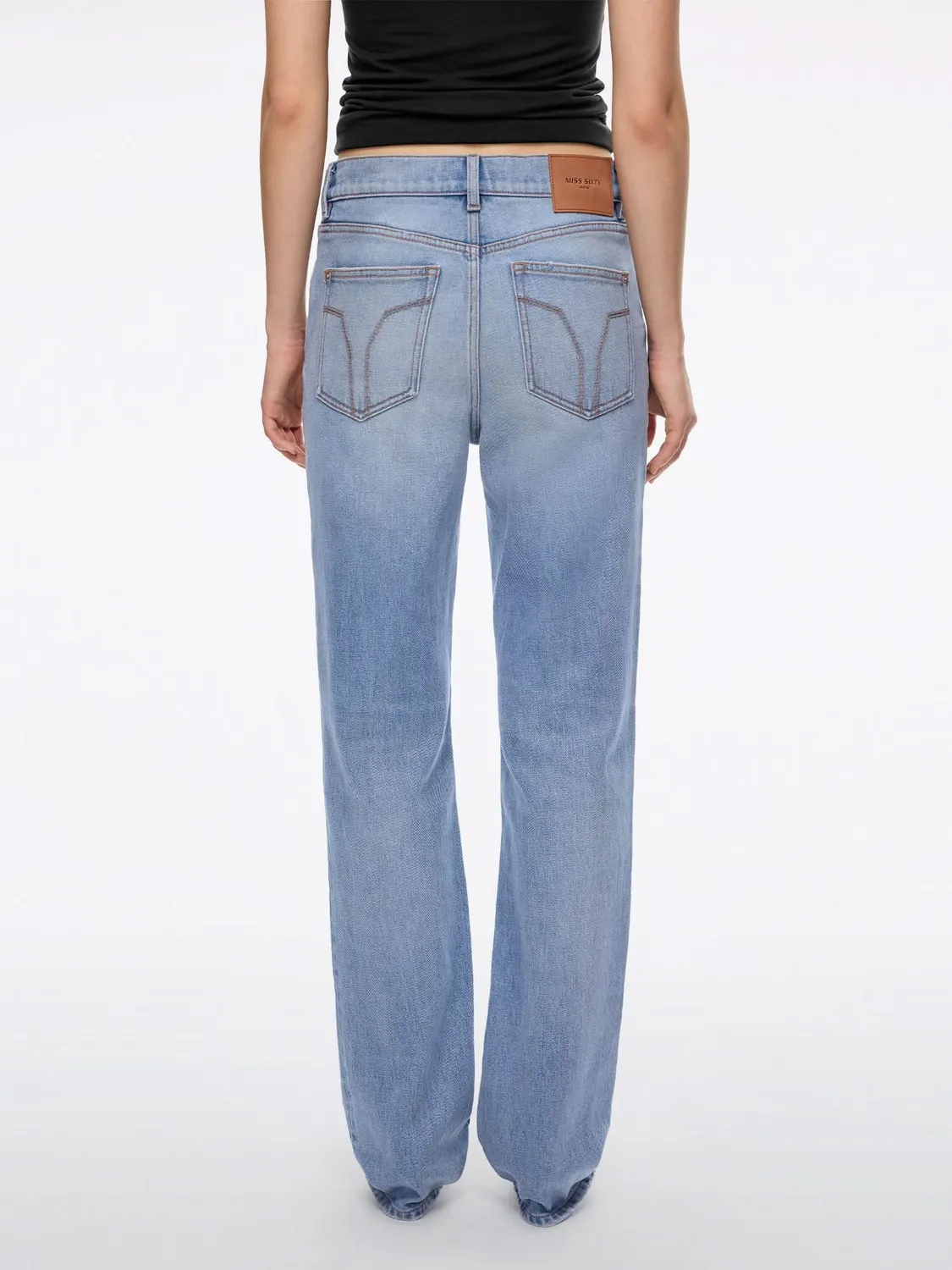 Miss Sixty Straight Jeans middle blue slub stretch