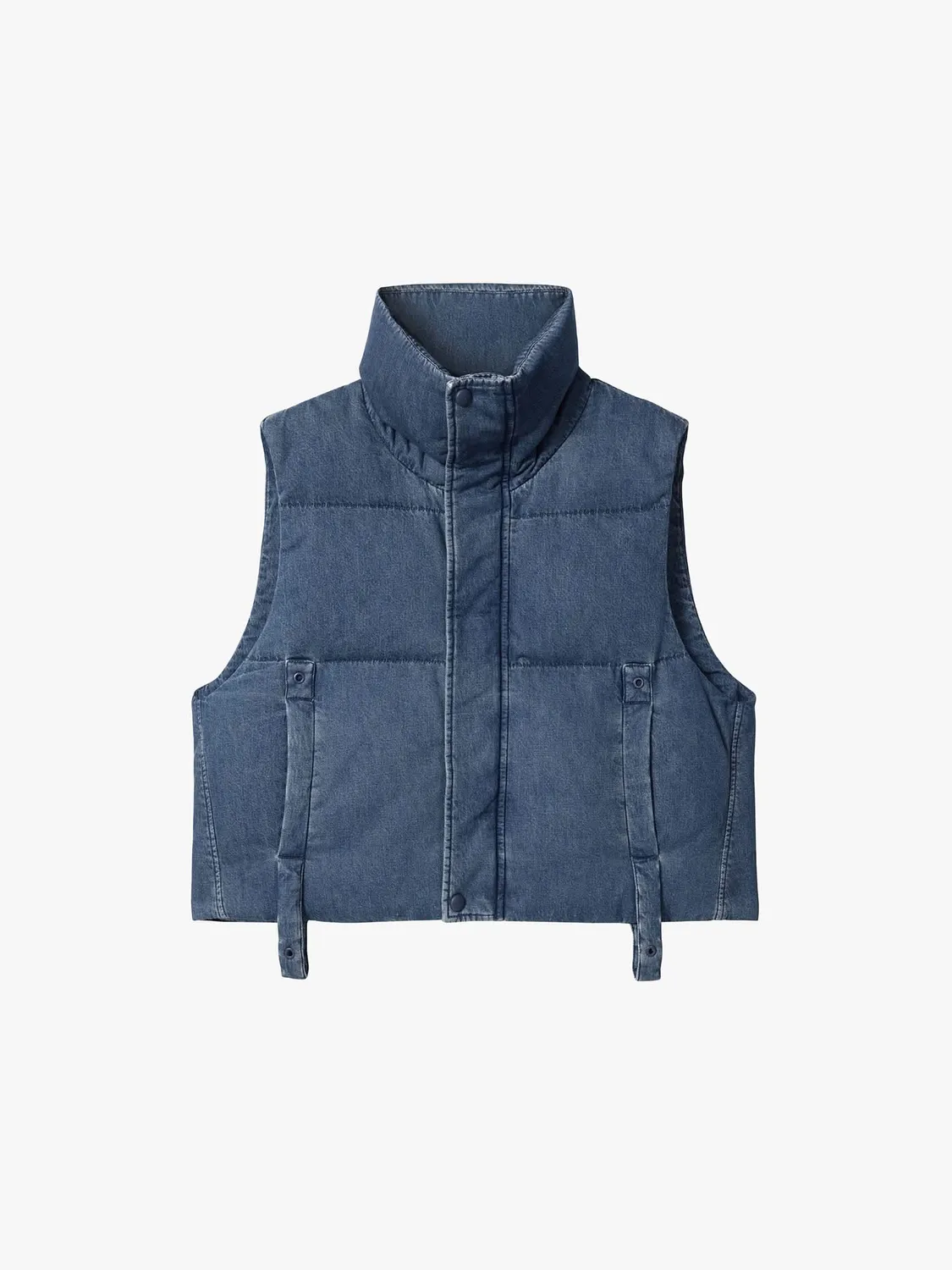 Miss Sixty denim puffer vest middle blue dun