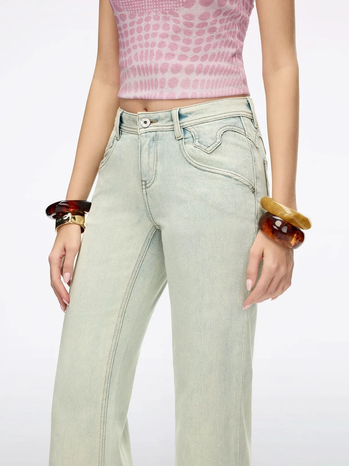 Miss Sixty Bella flare jeans lyseblå vintage