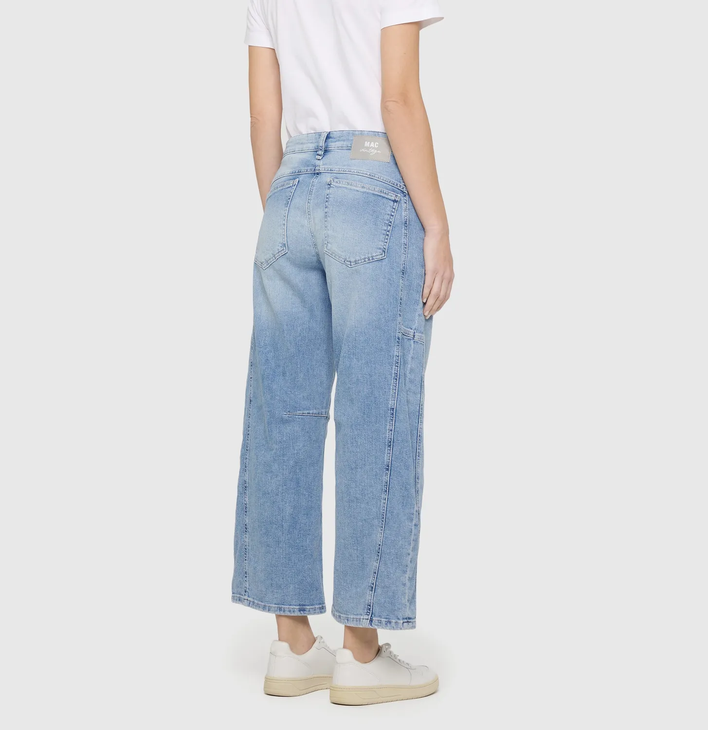 MAC Ohio Barrel jeans mellemblå løs