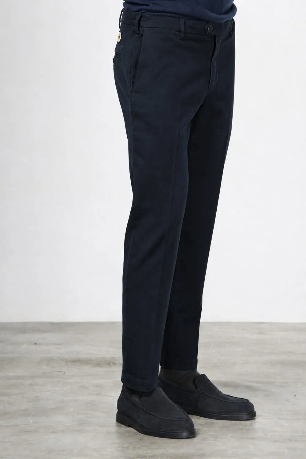 Mason's Paris chinos navy tapered cashmere