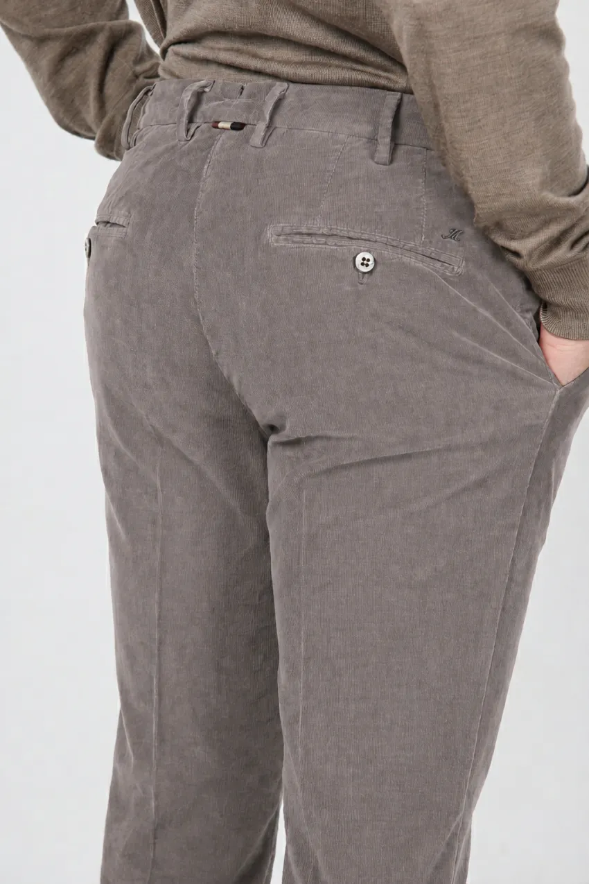Mason's New York chinobukser grå fløjl regular fit