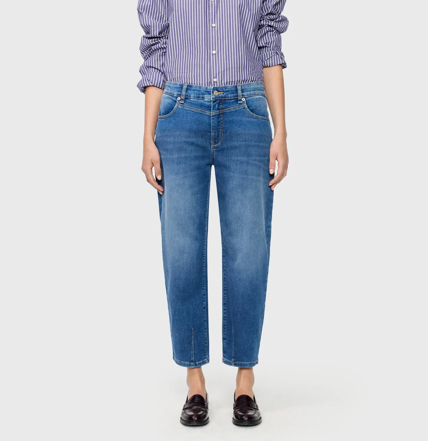 MAC Bobbie jeans mellemblå relaxed fit