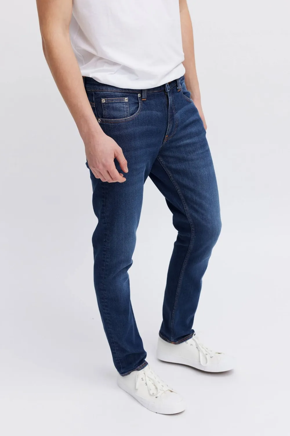 Organsk Level Tonic Blues jeans mørkeblå slim straight