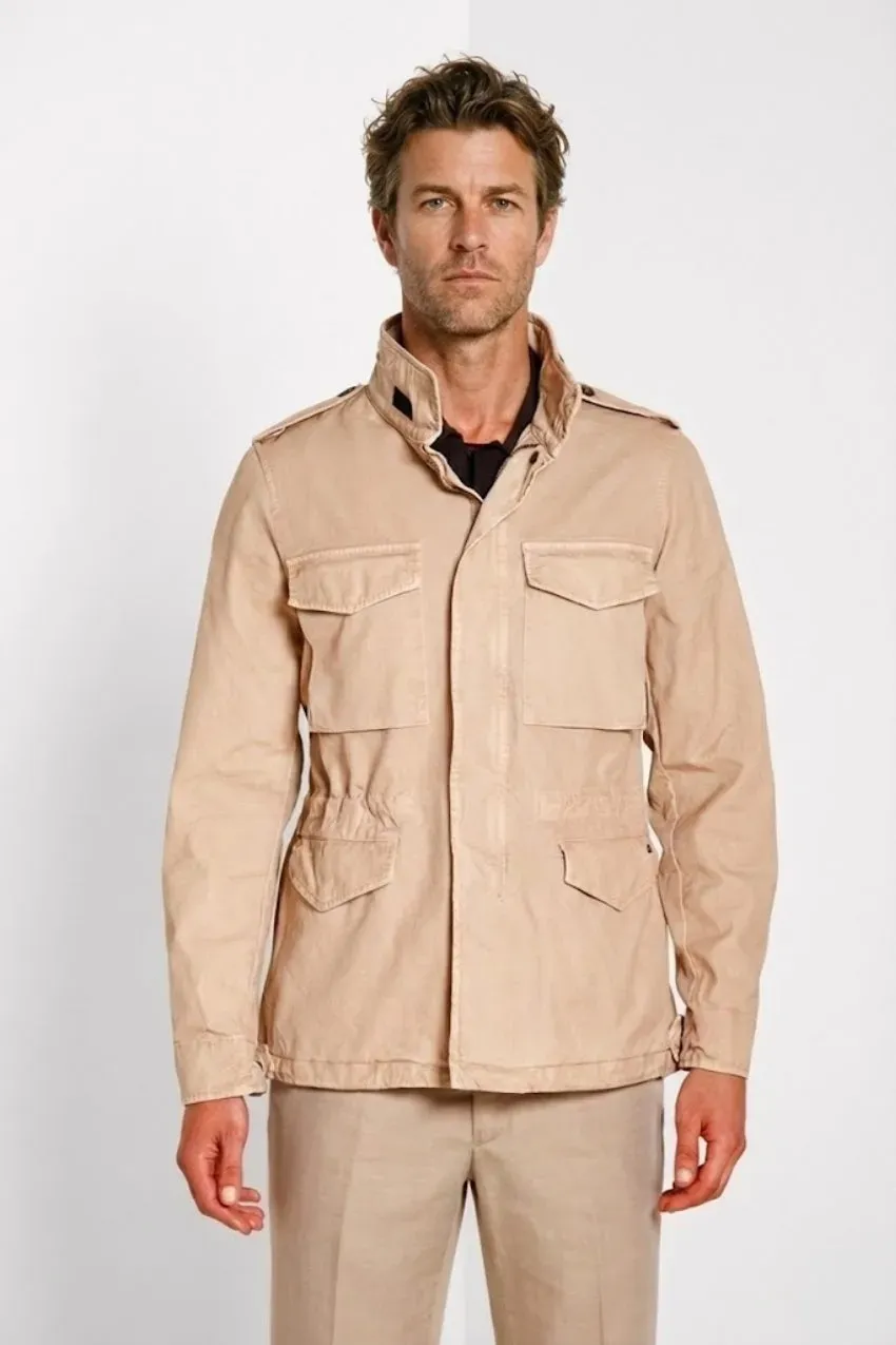 Mason's M74 Field jakke beige oxford bomuld