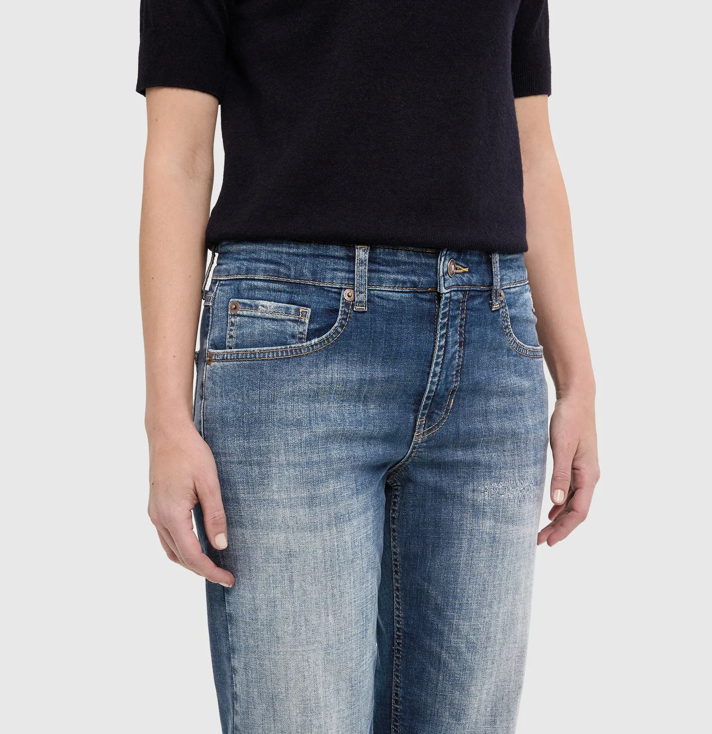 MAC Gina Straight 5877 jeans mørkeblå