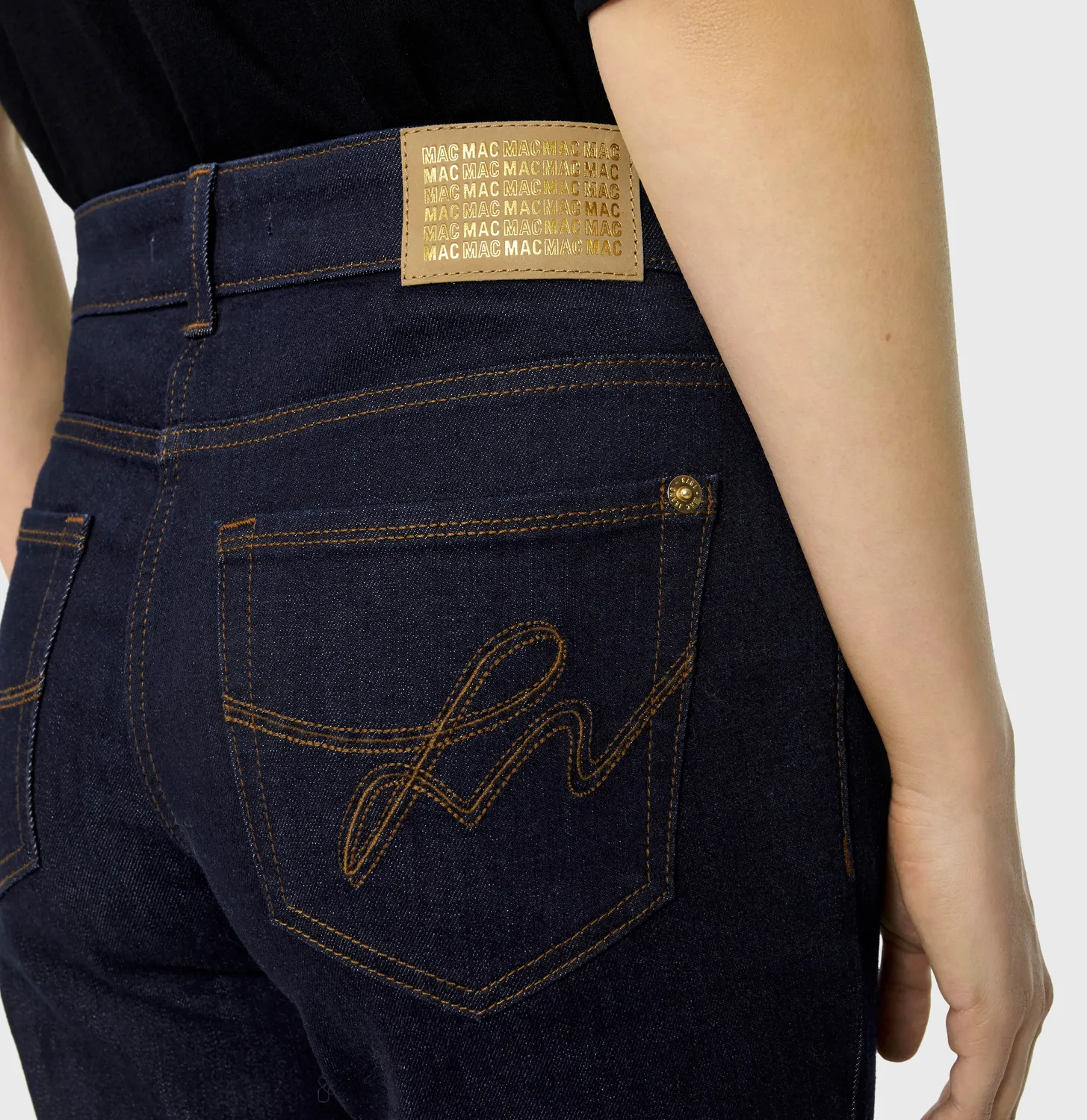 MAC Carrie 5954-90-0389L jeans mørkeblå straight