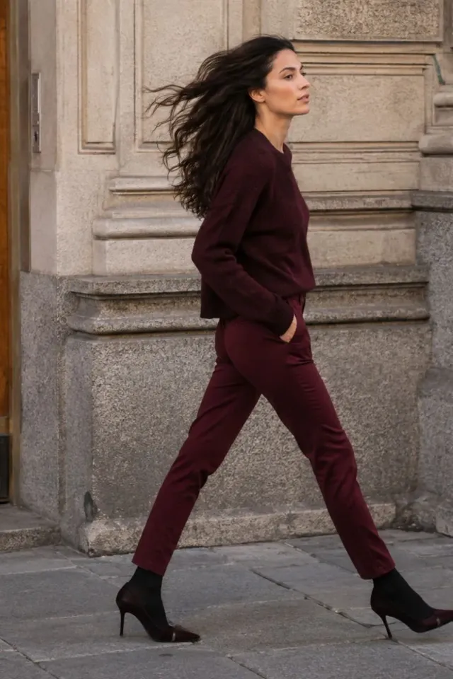Mason's New York Slim chinobukser bordeaux slim