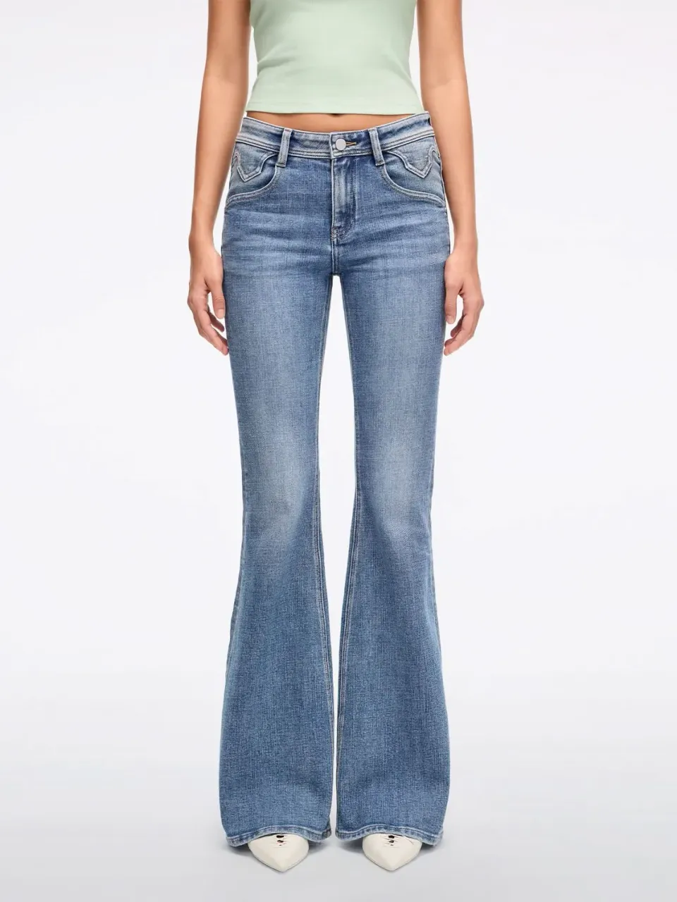 Miss Sixty Bella flare jeans middle blue stretch