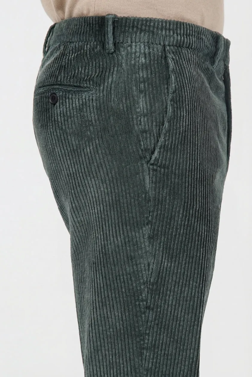 Mason's Paris chinos mørkegrøn carrot bred fløjl