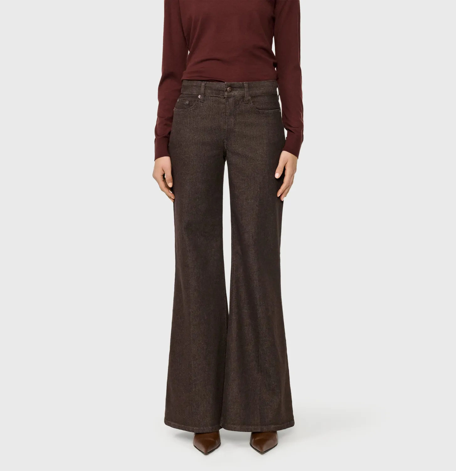 MAC Wide Flare 5239-90-0333 jeans brun wide fit