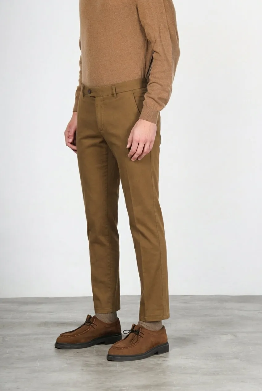 Mason's Torino Flex chinobukser valnød slim fit satin