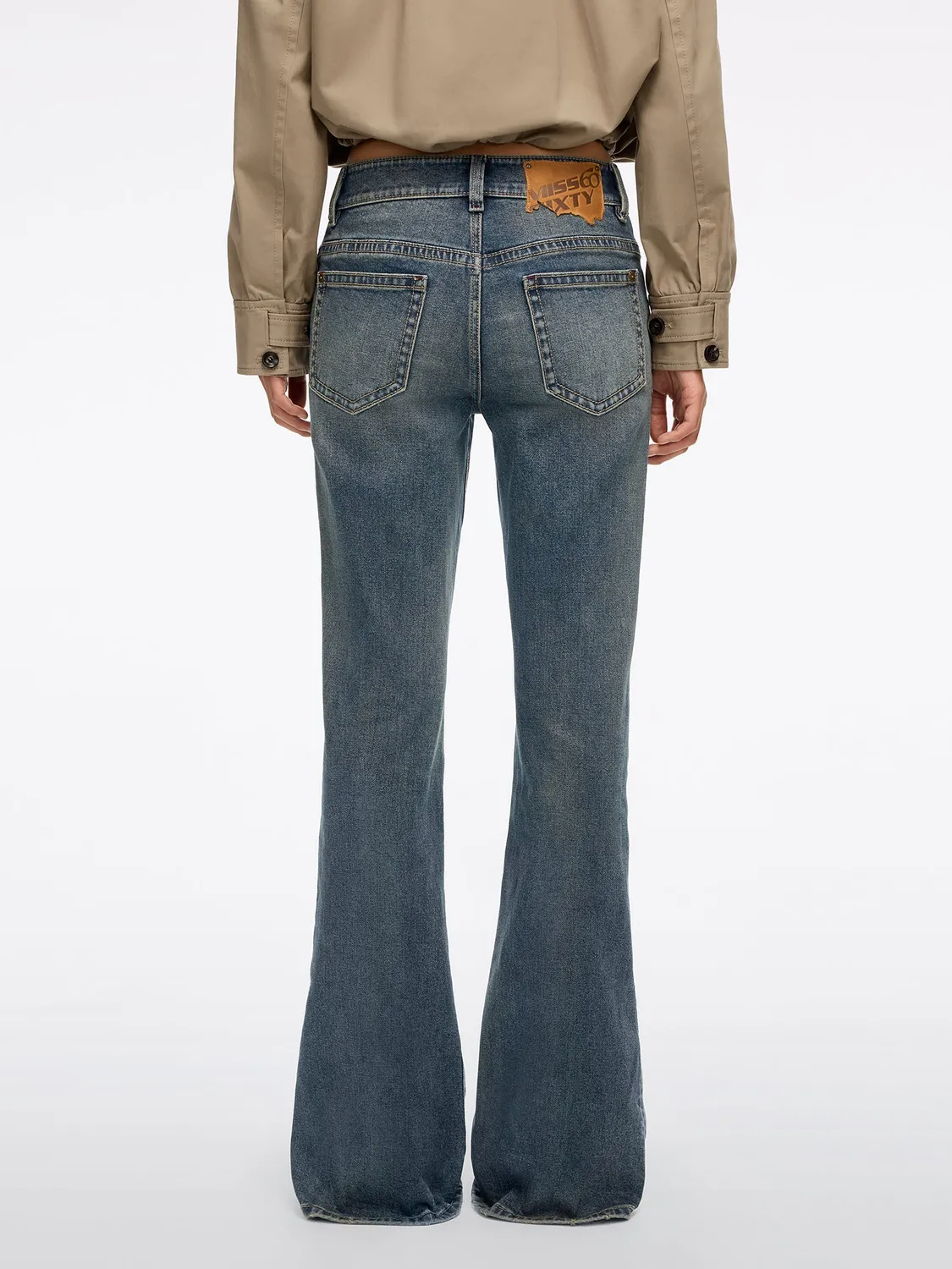 Miss Sixty Multi-Button flare jeans middle blue stretch