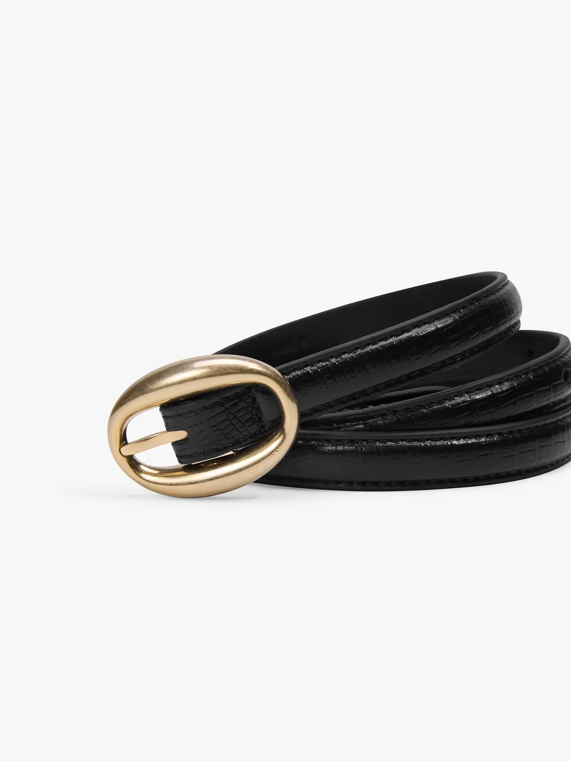 Miss Sixty Leather Belt læderbælte sort guldspænde
