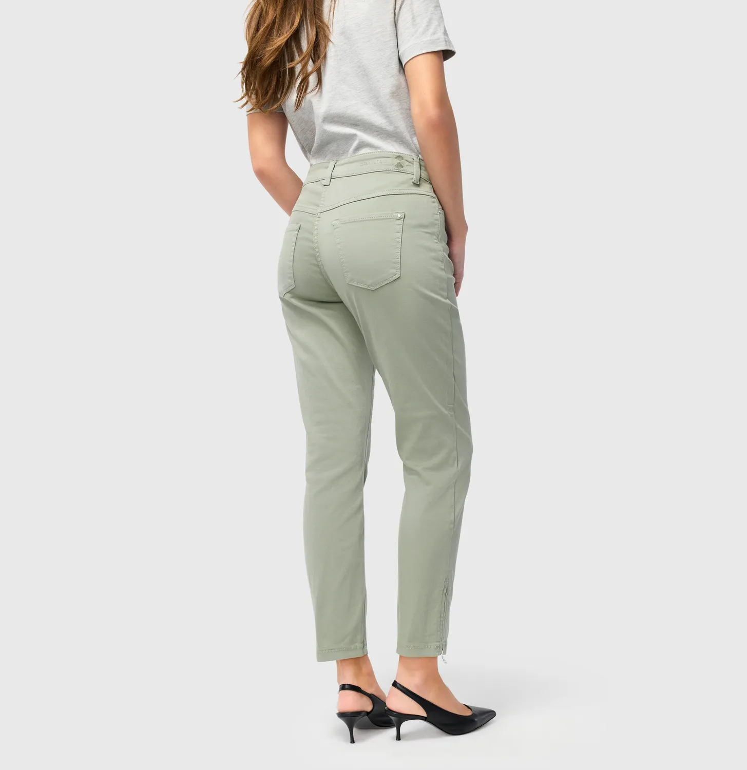 MAC Dream Chic jeans grøn slim cropped
