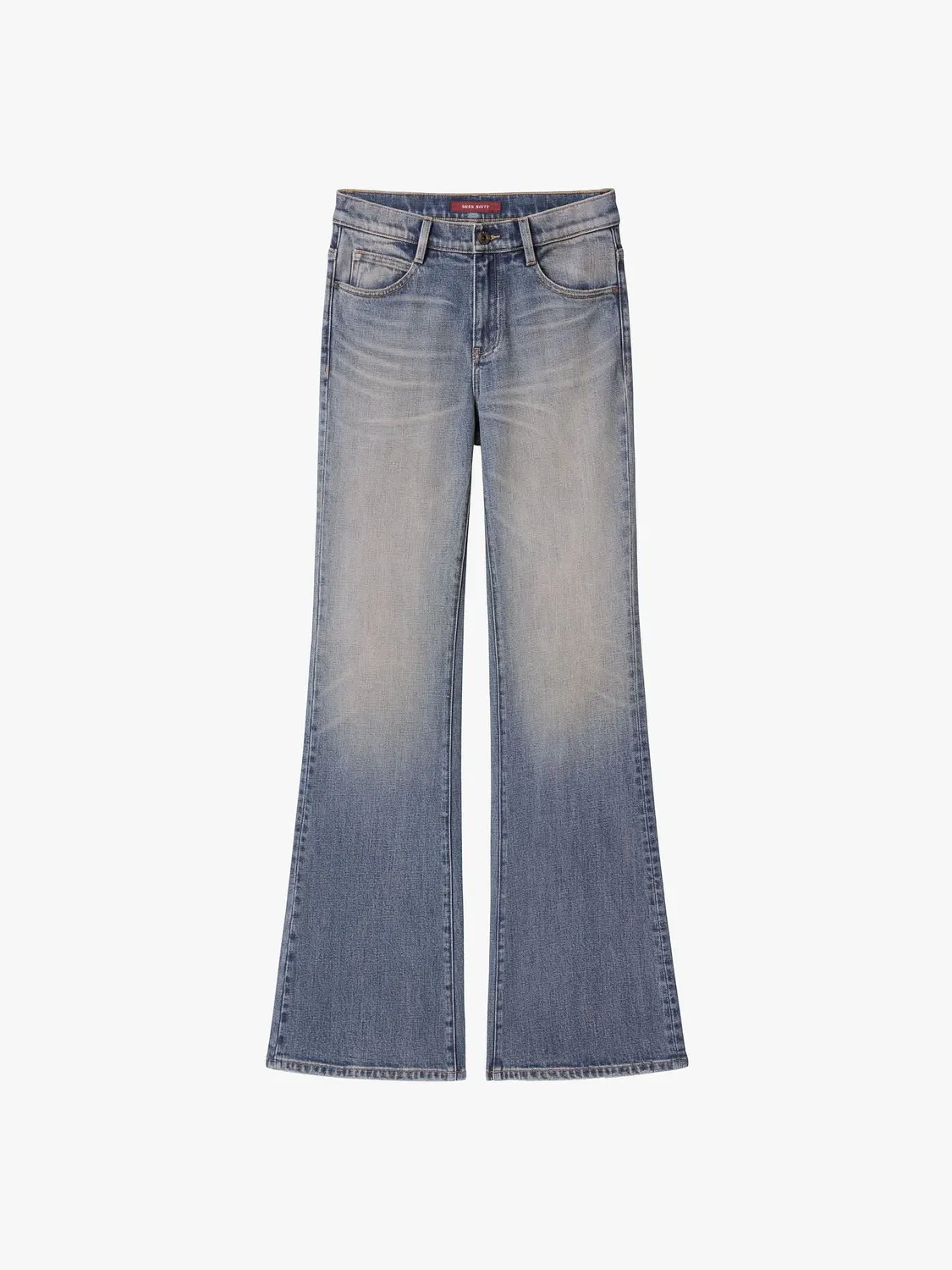 Miss Sixty Flare jeans nostalgisk blå slidte høj talje