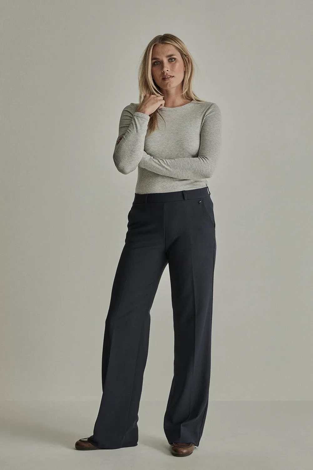 Para Mi Mira Elastic bukser Black pull-on wide