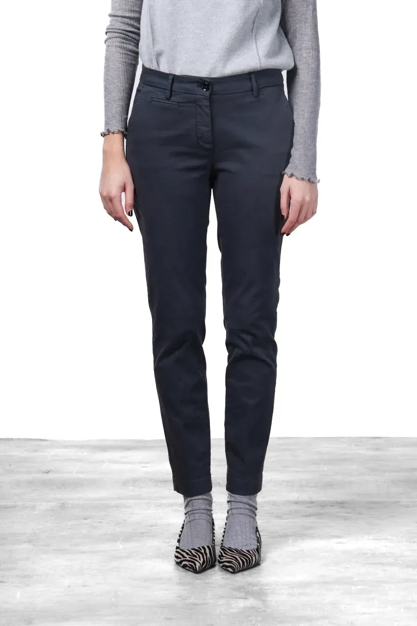 Mason's New York Slim chinobukser midnatsblå satin