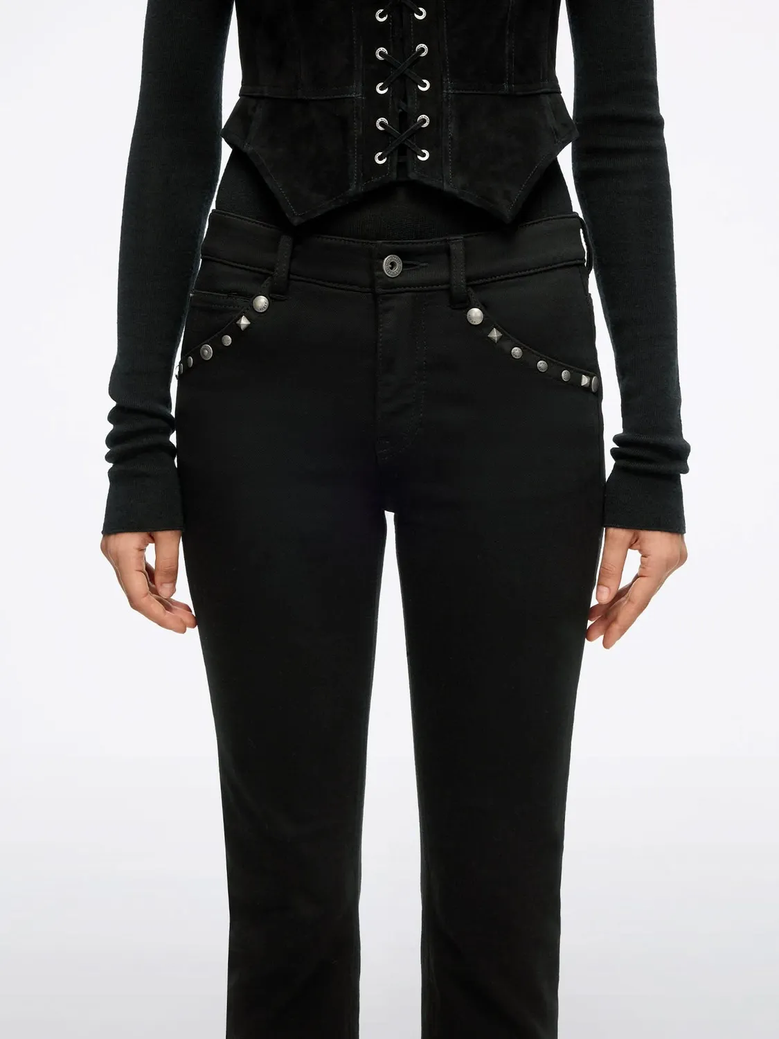Miss Sixty flare jeans sort nitter stretch