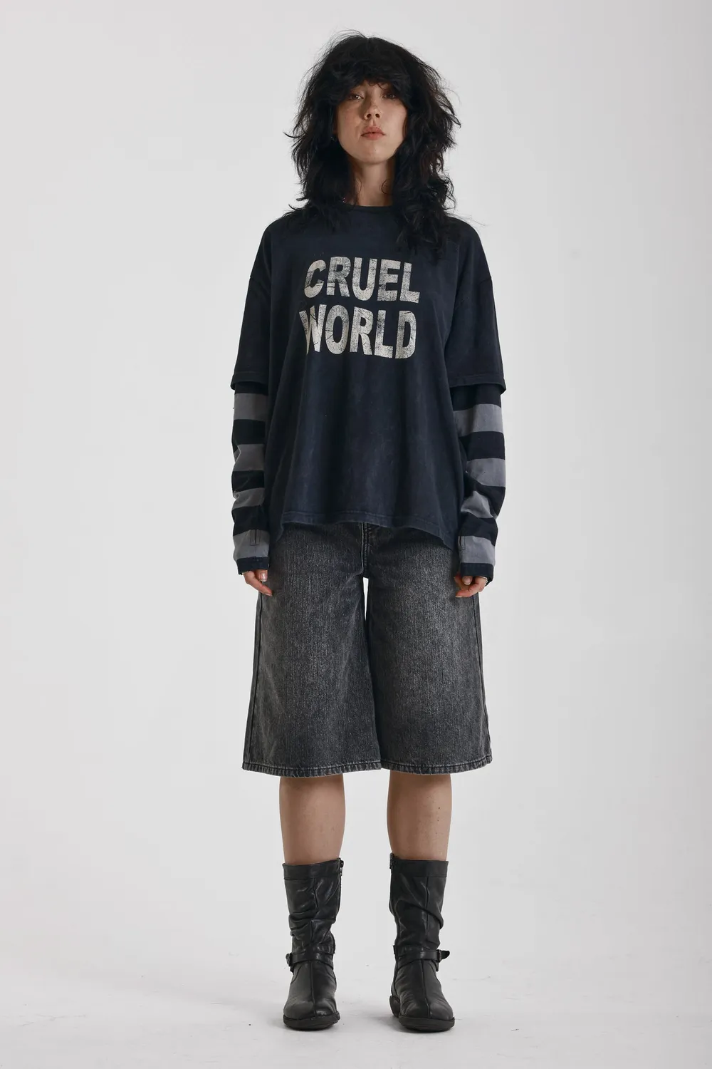 The Ragged Priest Cruel World bluse L sort langærmet