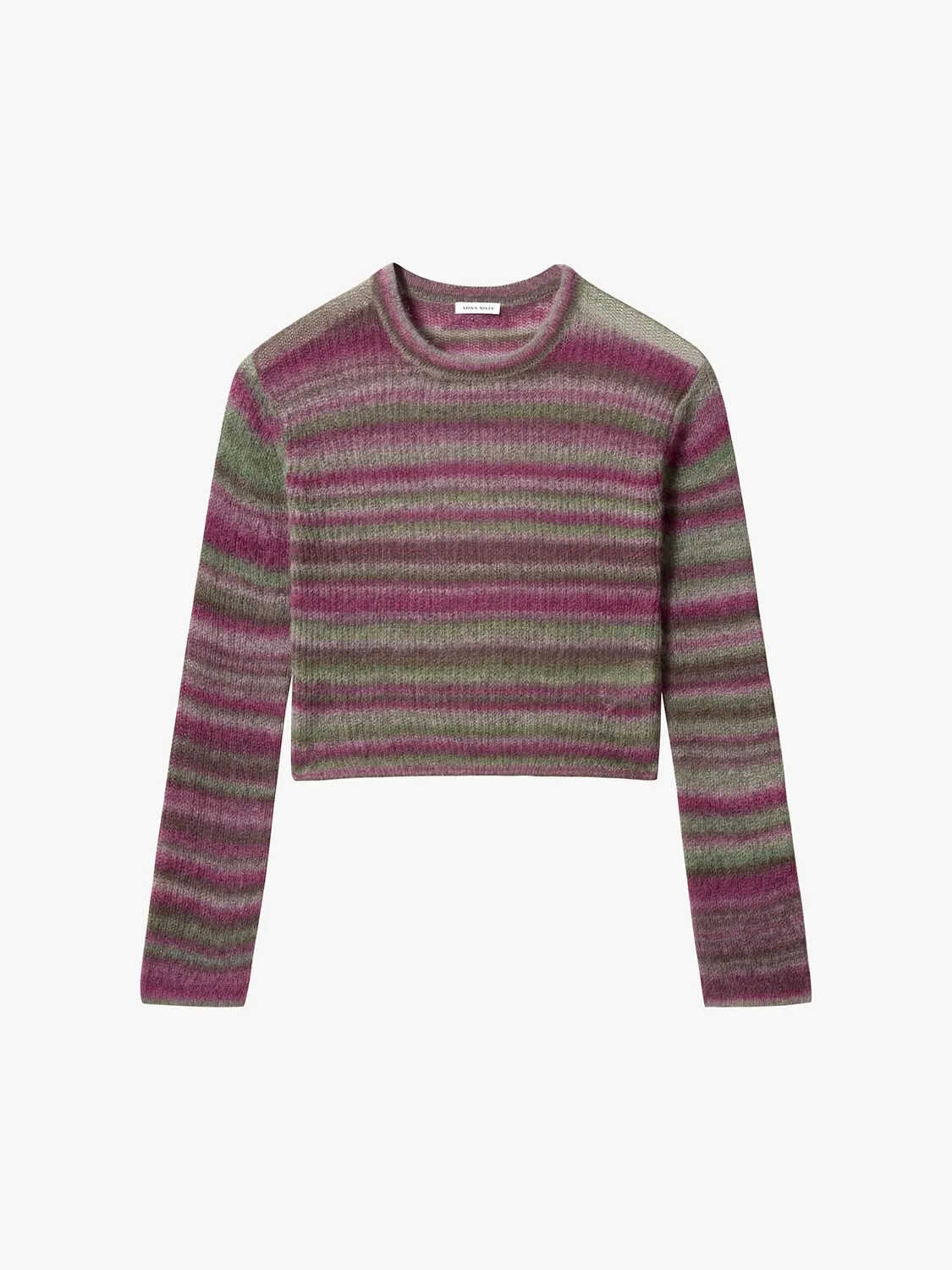 Miss Sixty Contrast Striped striktrøje khaki stribet