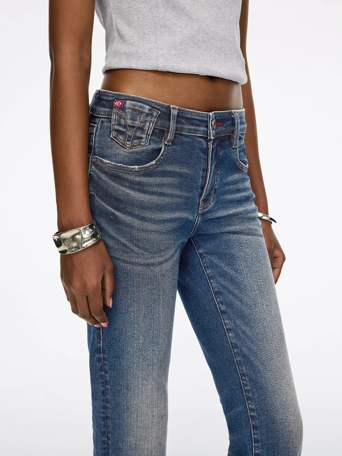 Miss Sixty Magic Plus Push-Up flare jeans mørkeblå low waist