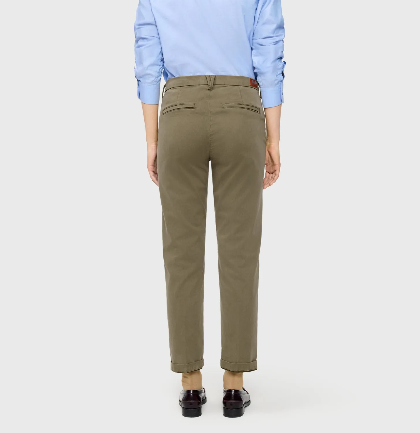MAC Chino Turn Up 3075-00-0431L bukser grøn slim fit