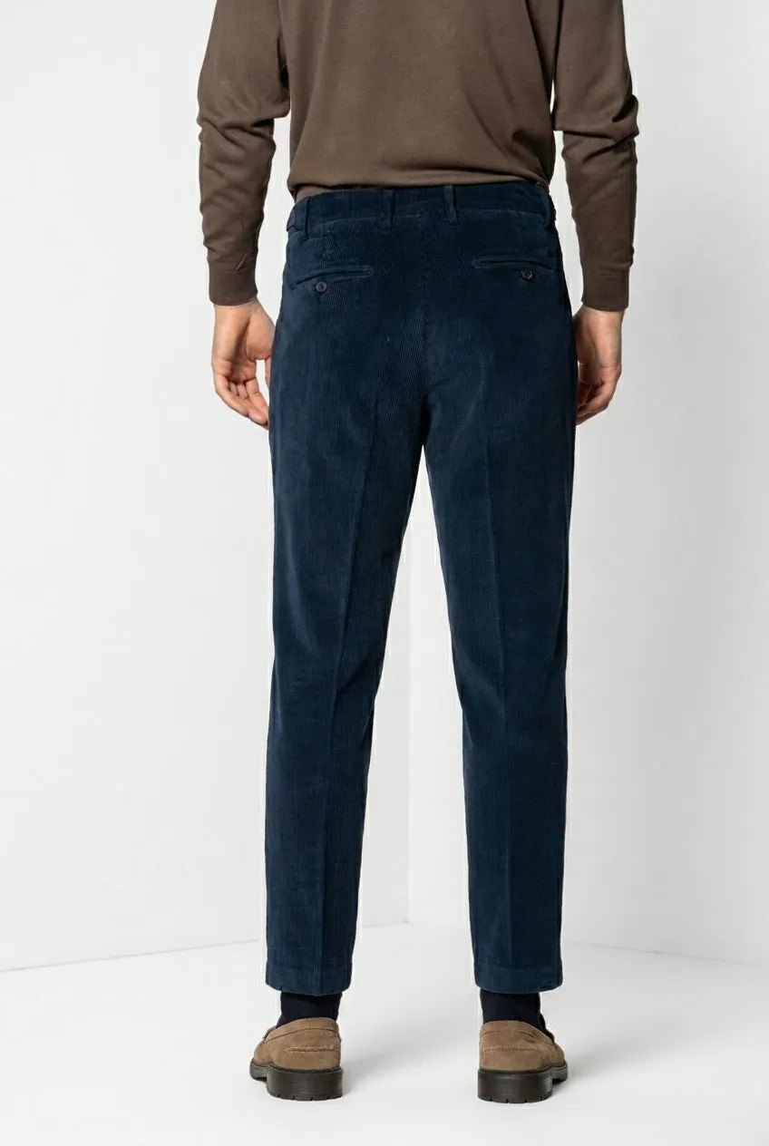Mason's Don Johnson 2 Pinces chinos fløjl navy carrot