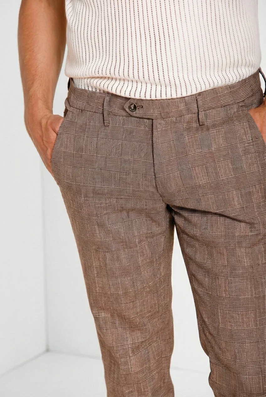 Mason's Torino City chino mørkebrun tern slim
