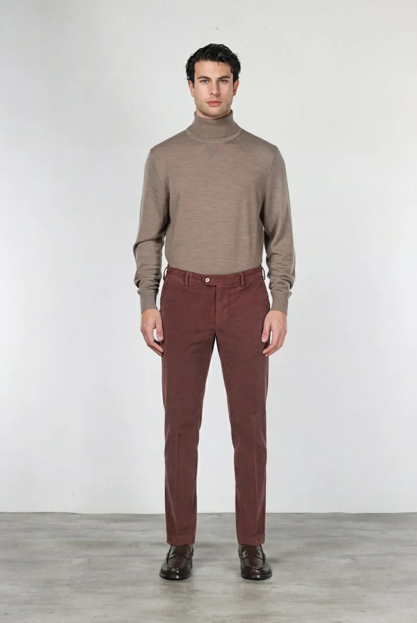 Mason's New York chinobukser bordeaux fløjl regular fit