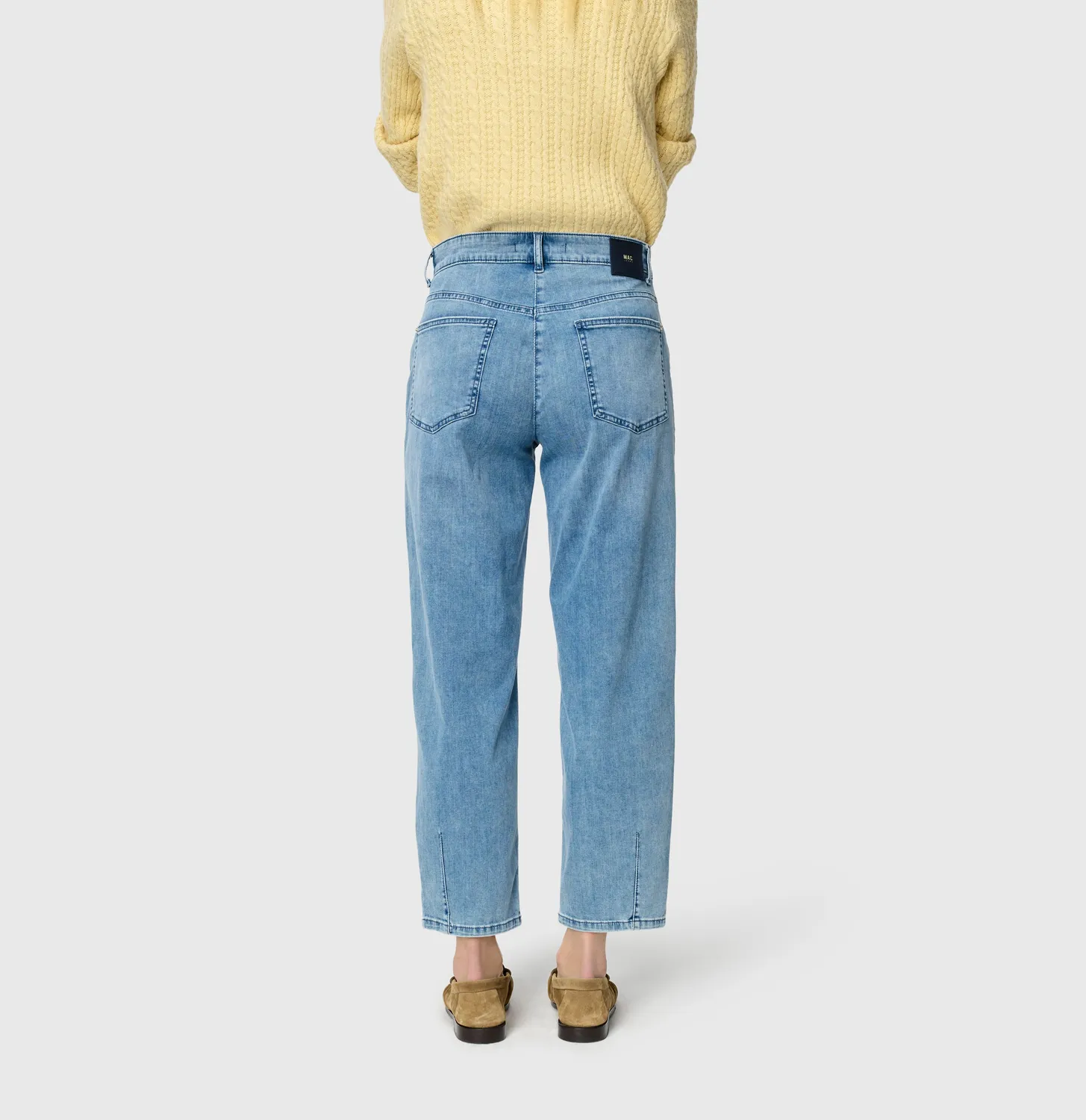 MAC Jeans Bobbie barrel jeans mellemblå cropped