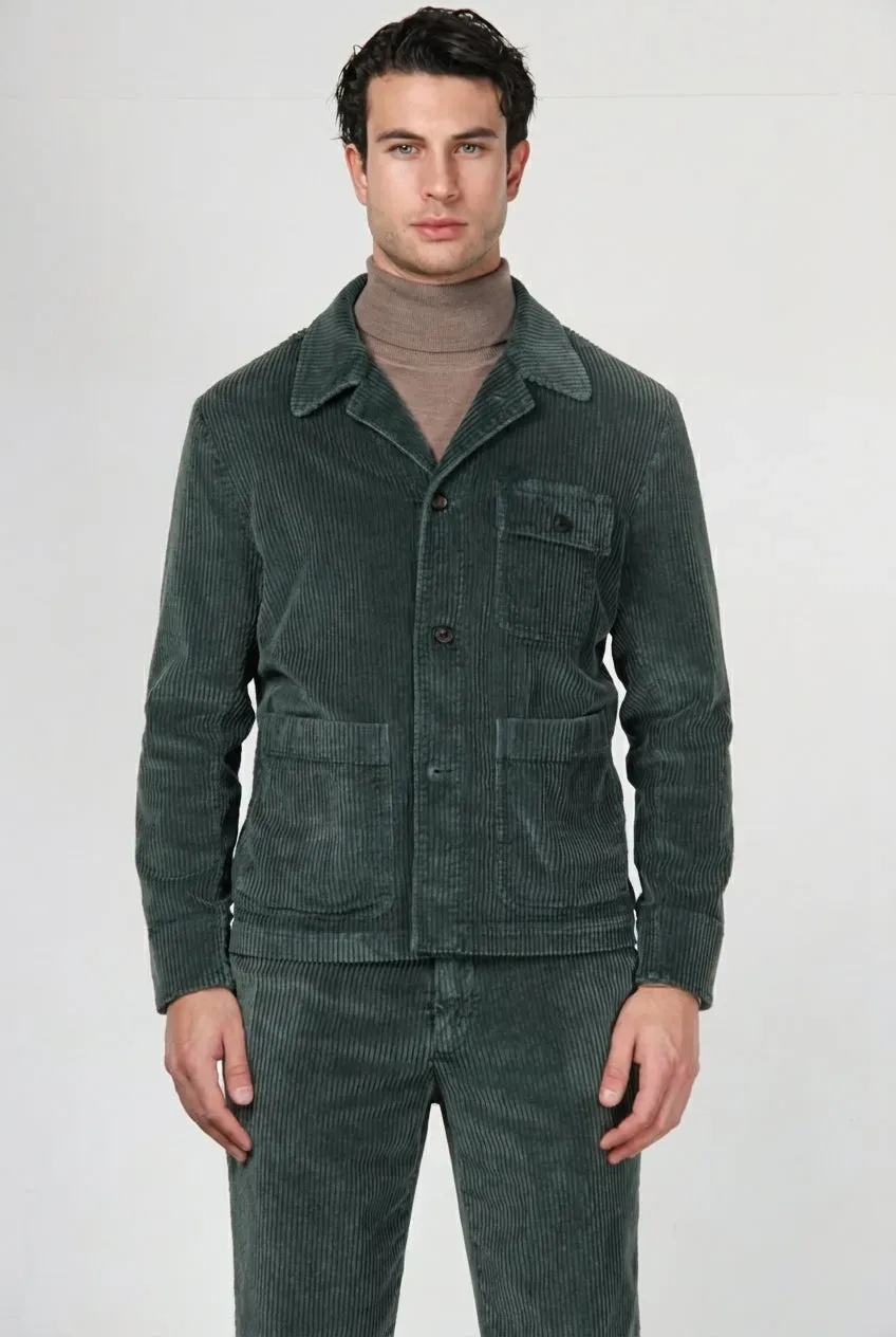 Mason's Work Jacket overshirt mørkegrøn fløjl