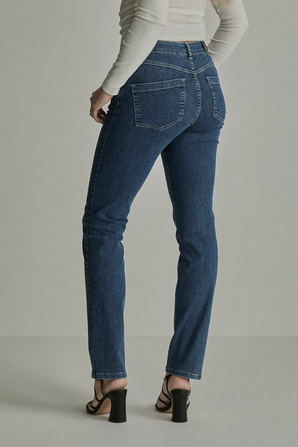 Para Mi Jeans Angie jeans Medium Blue høj talje slim