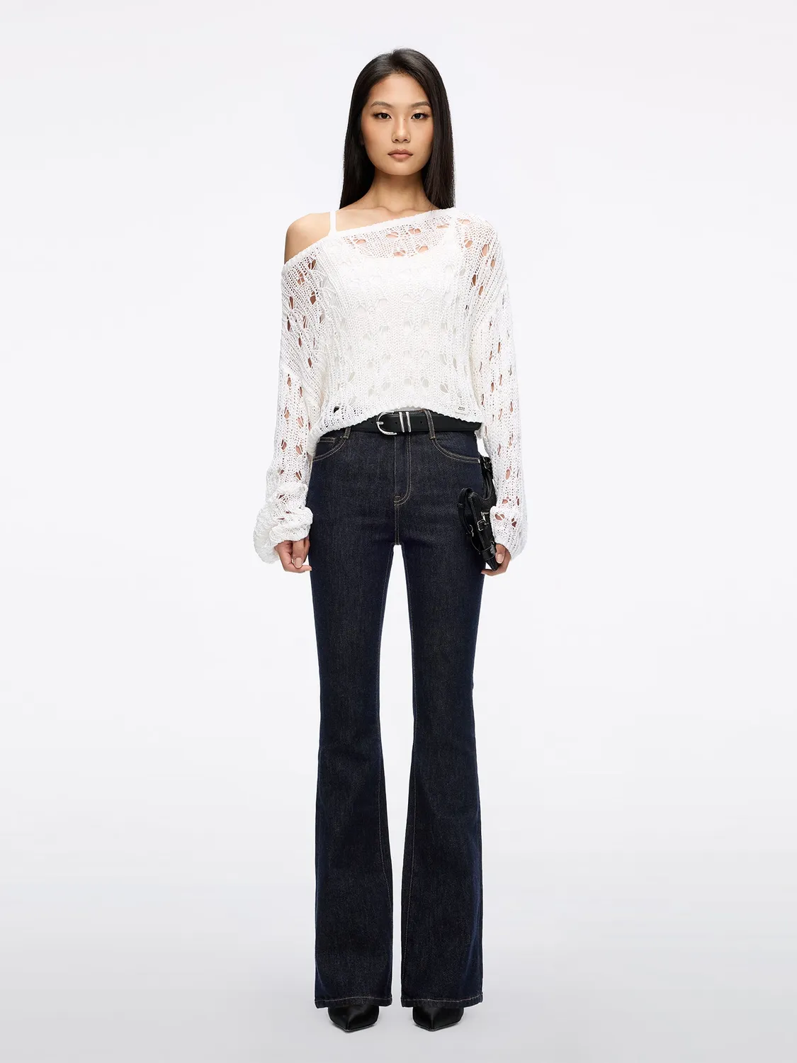 Miss Sixty Slim Flare Jeans mørkeblå højtaljede