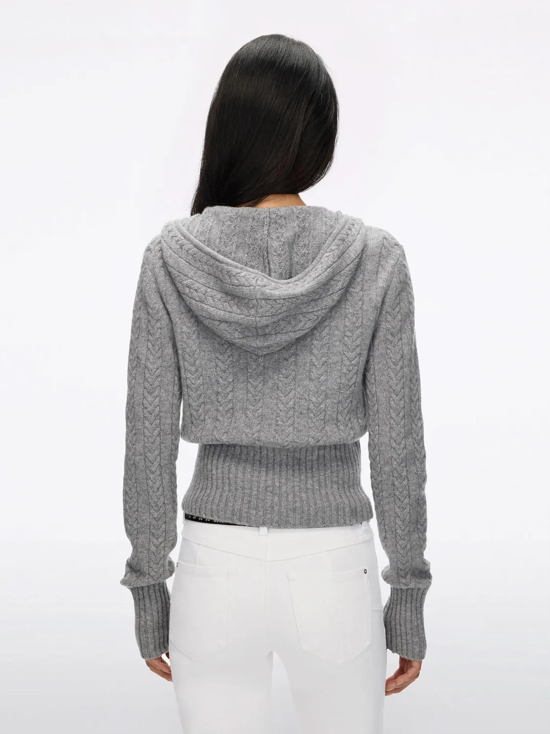 Miss Sixty Hooded cardigan navy kashmir lynlås
