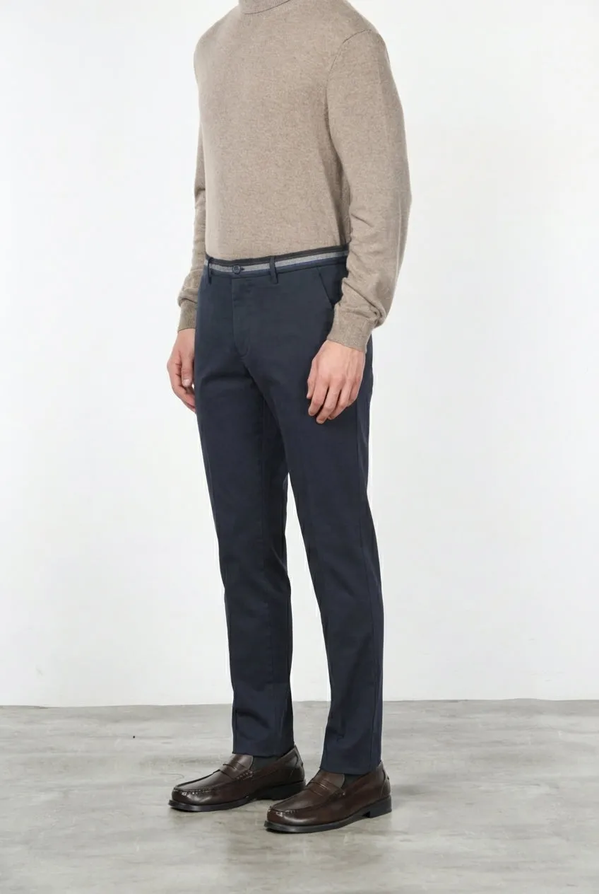 Mason's Torino Winter chinos slim natblå gabardine