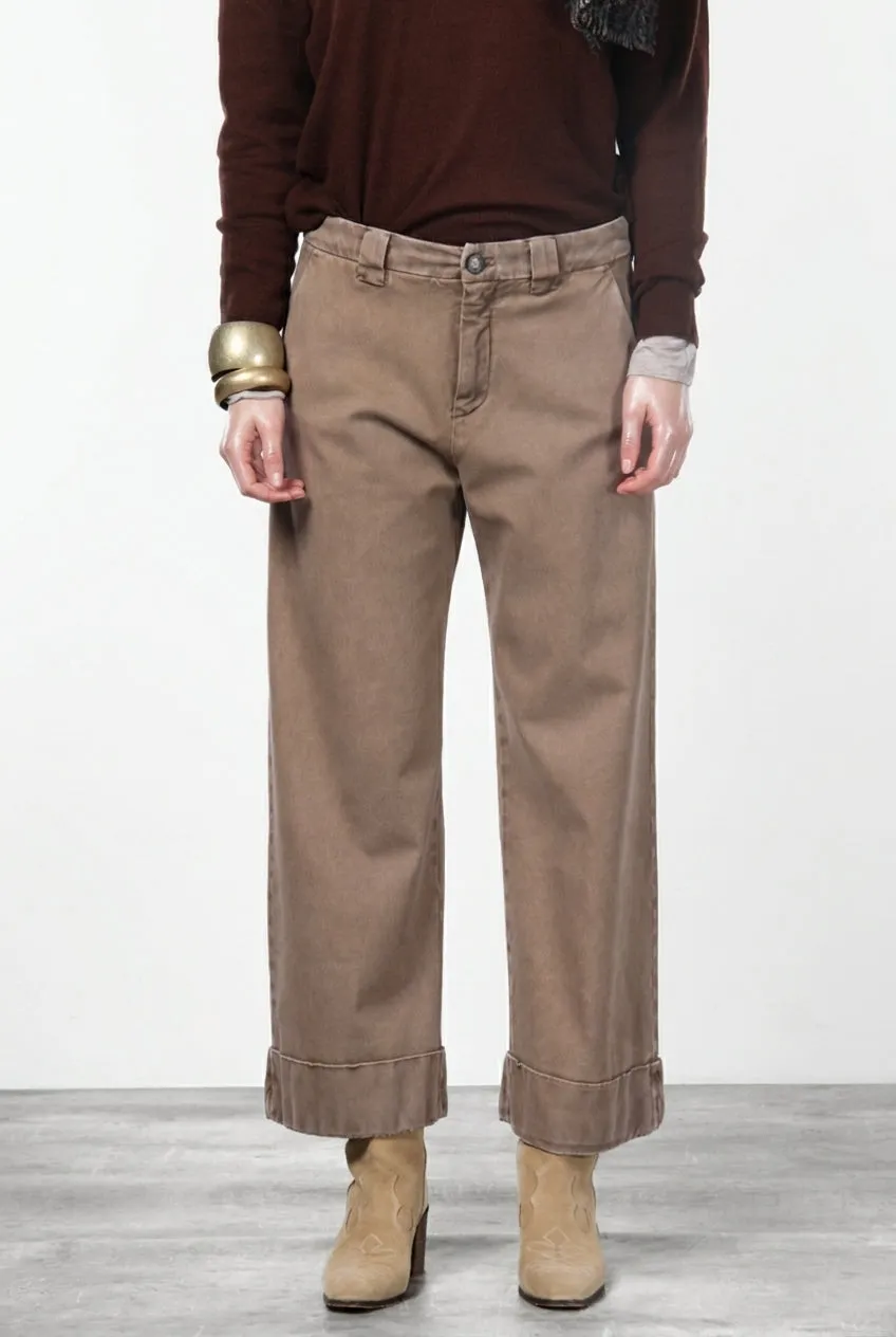 Mason's New York Studio Crop chinos mørkebeige twill