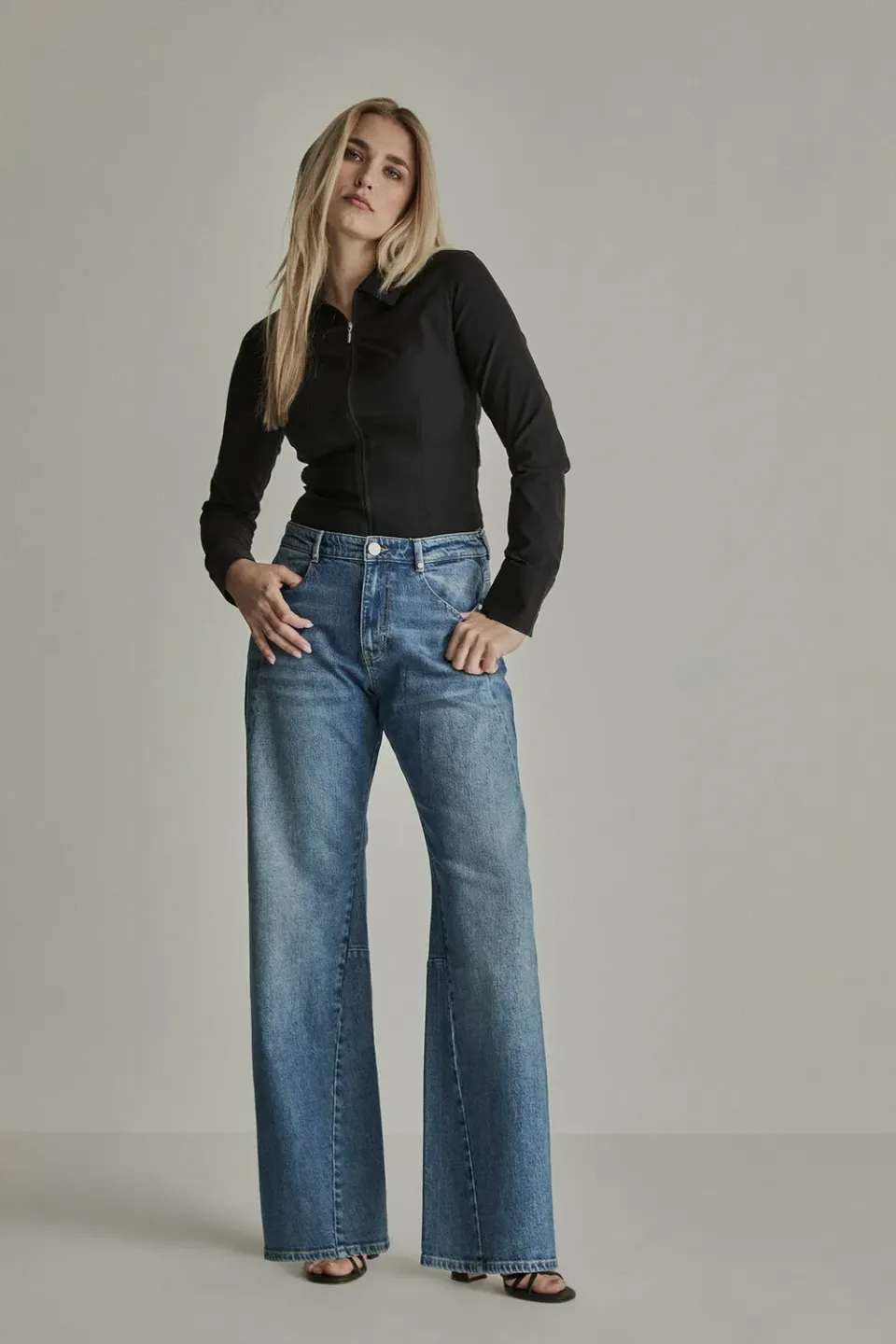 Para Mi Mira Swirl jeans Blue Reef ekstra vide ben