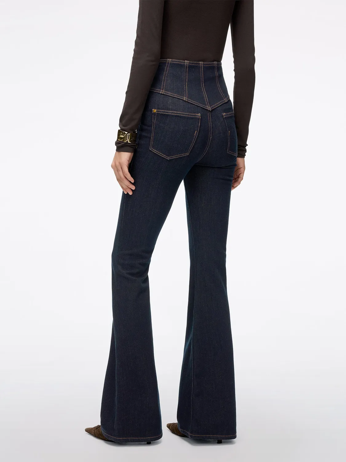 Miss Sixty Glenda Plus 5 flare jeans mørkeblå høj talje