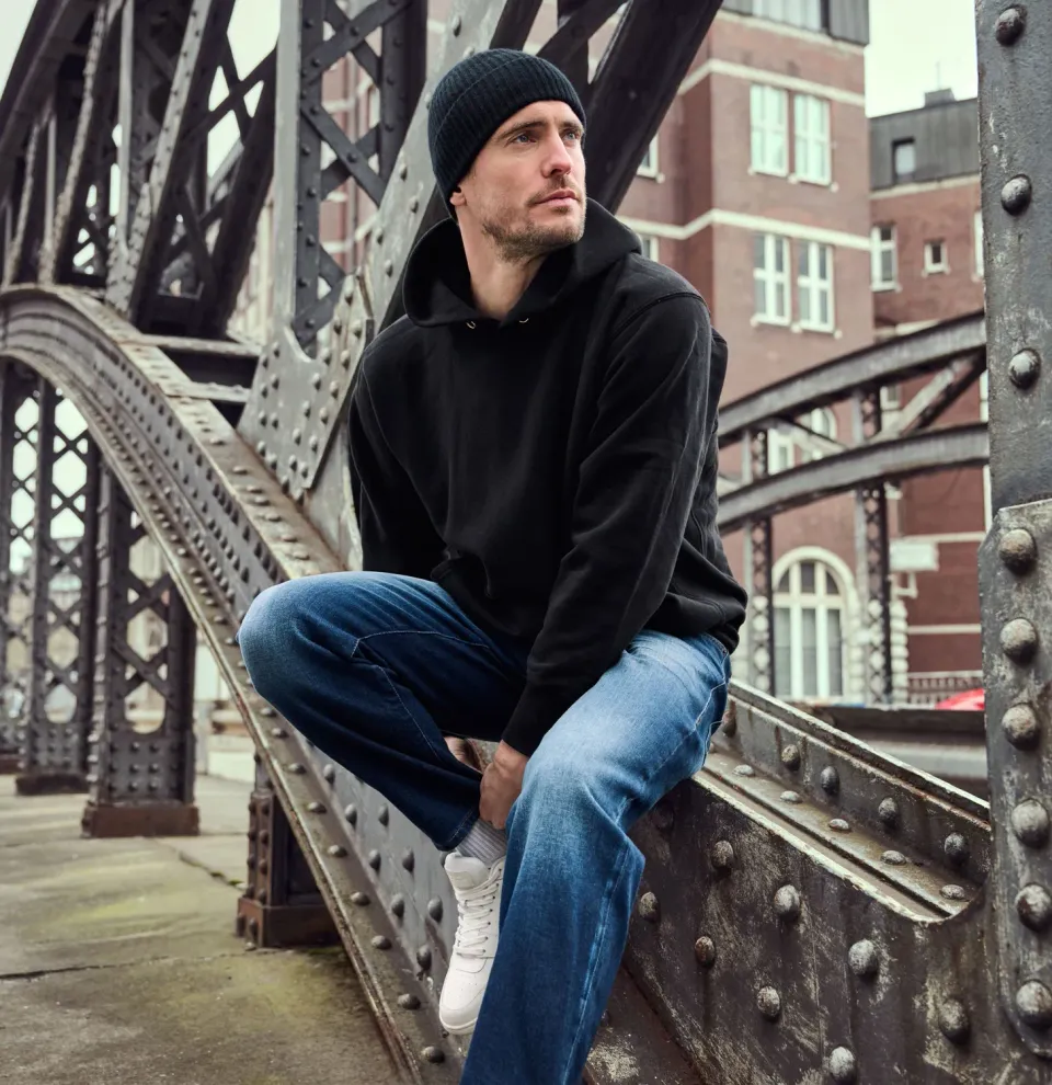 MAC Dan 0770-00-1984L tapered jeans mørkeblå