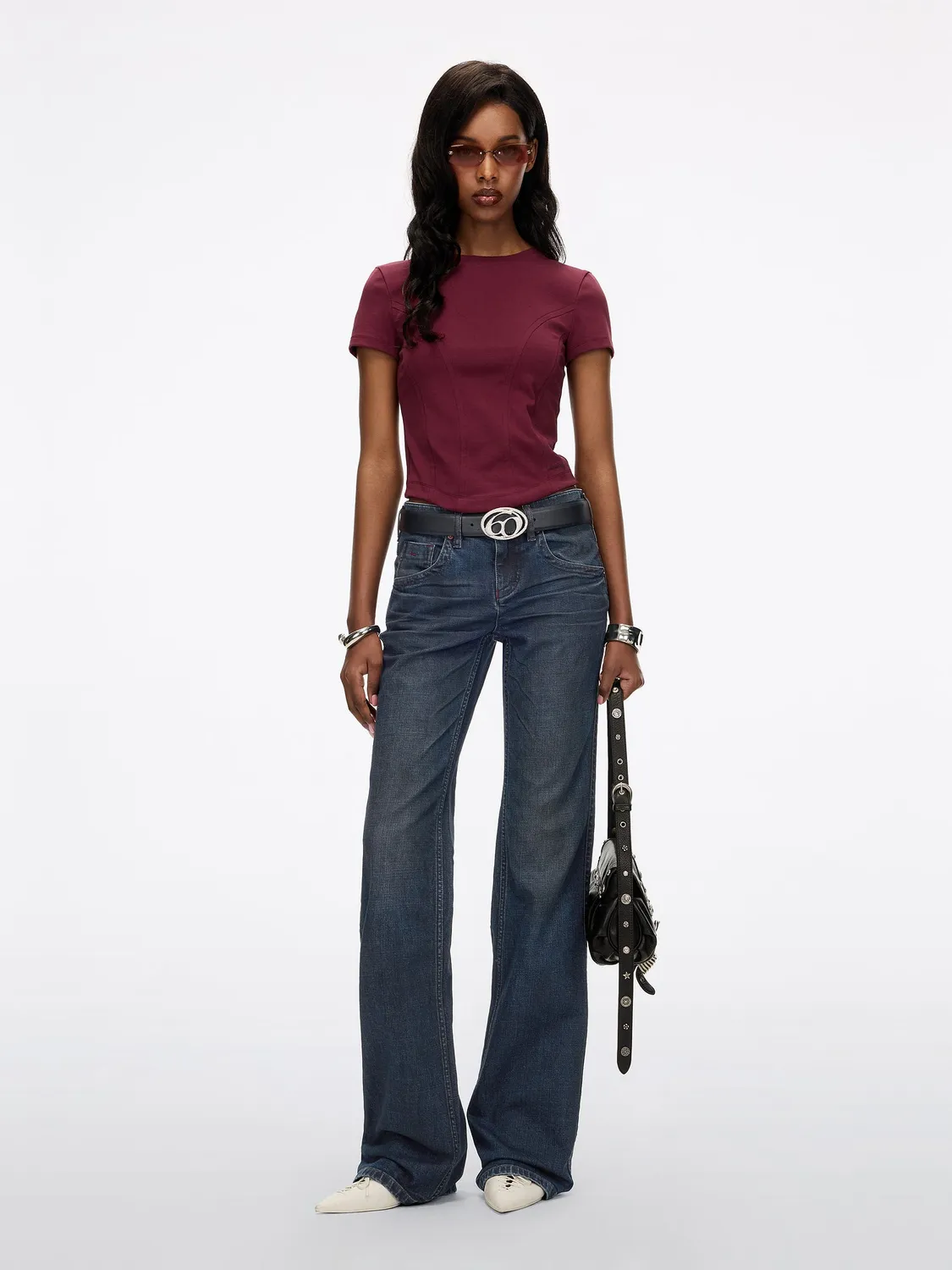 Miss Sixty Tommy flare jeans mørkeblå stretch