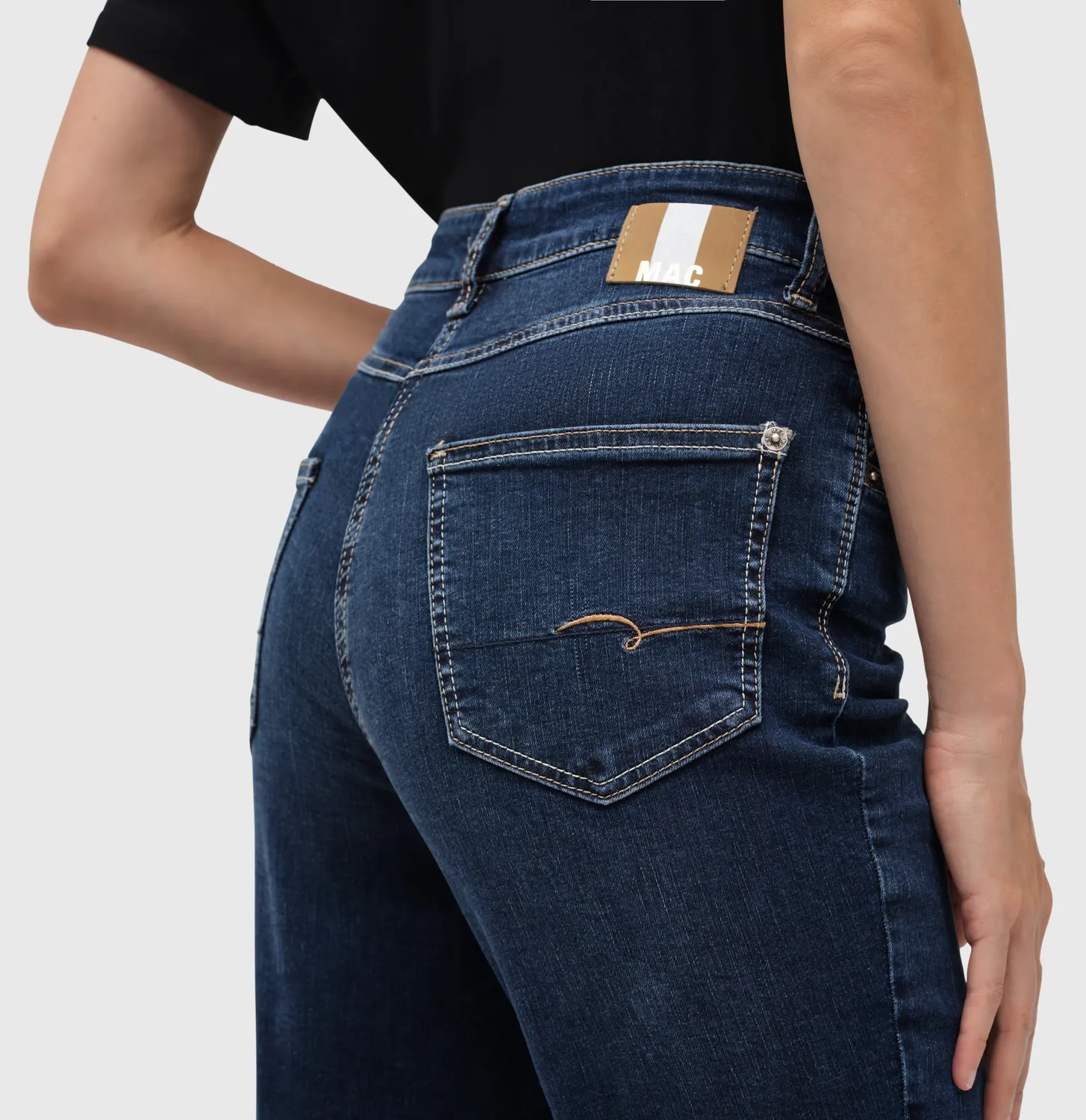 MAC Melanie 5040-87-0380L straight jeans mørkeblå