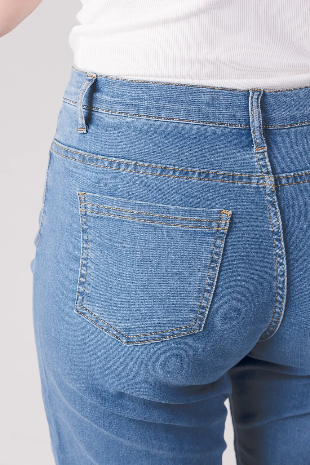 Merrytime 15661-432-20 Slim shorts lys denim stræk