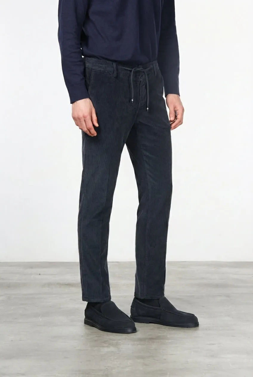 Mason's Milano Jogger chino natblå fløjl extra slim