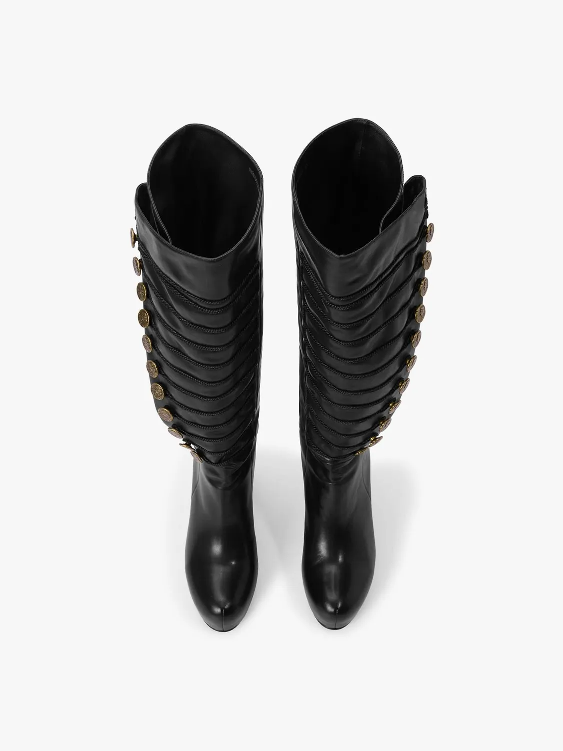 Miss Sixty støvler sort læder kilehæl high-top