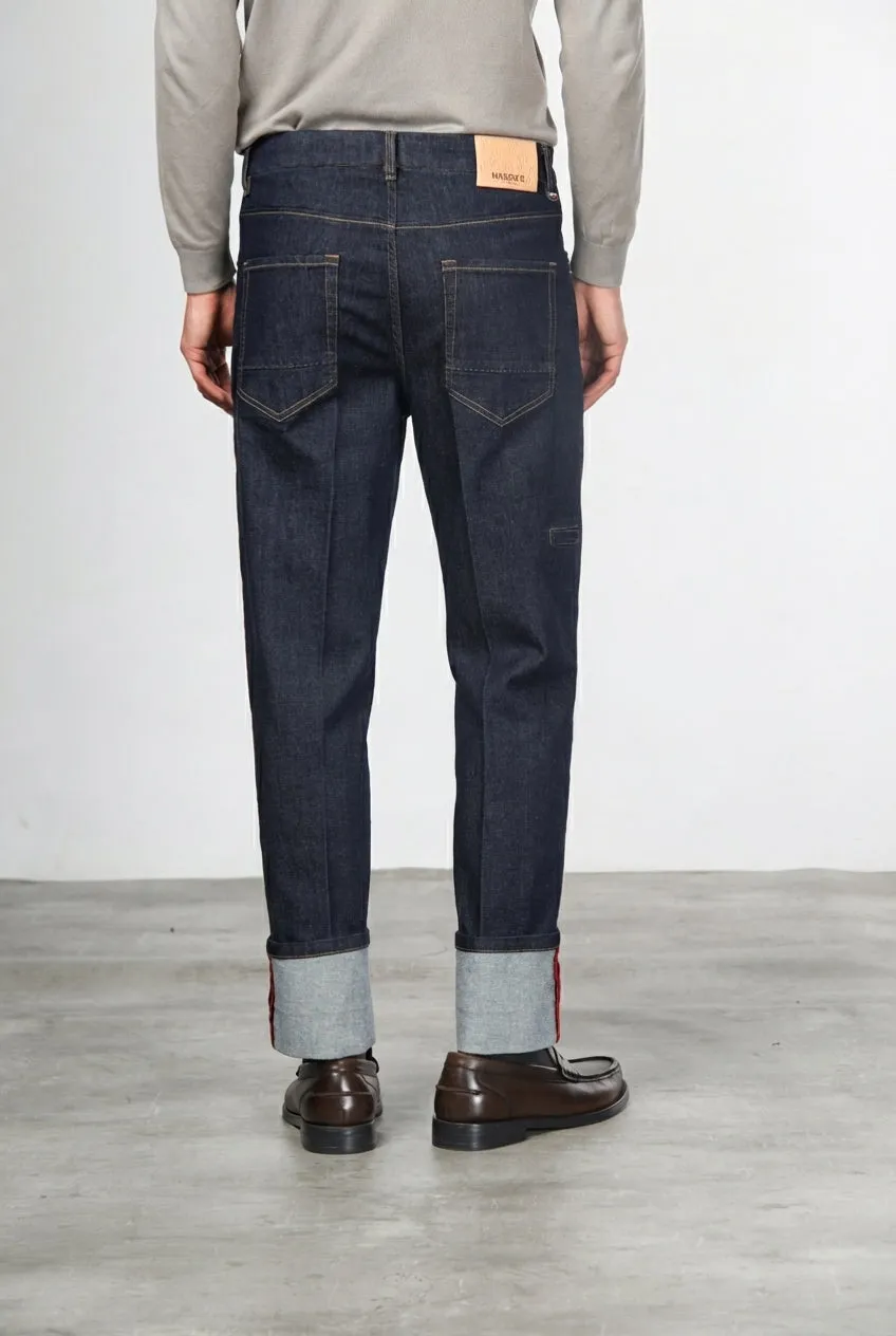 Mason's Harris Carrot jeans navy stretch herre