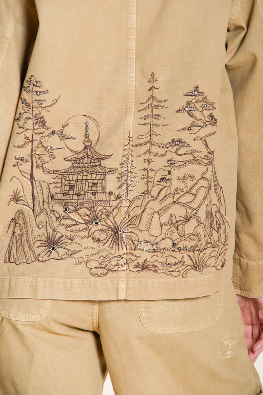 Mason's Irma Pockets jakke mørkebeige panama