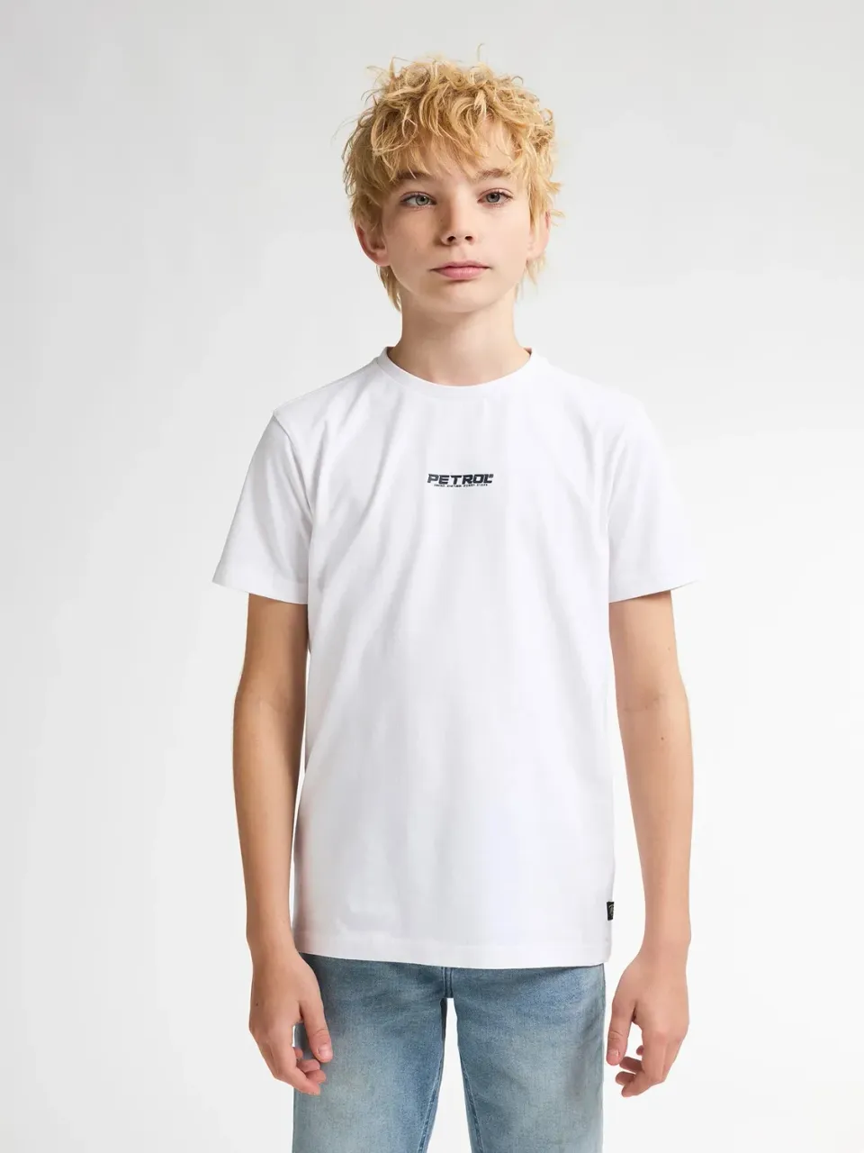 Petrol Industries Logo Sandspur t-shirt bright white bomuld