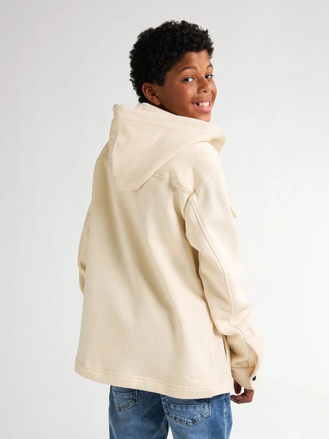 Petrol Industries Shasta overshirt drenge hætte bomuld