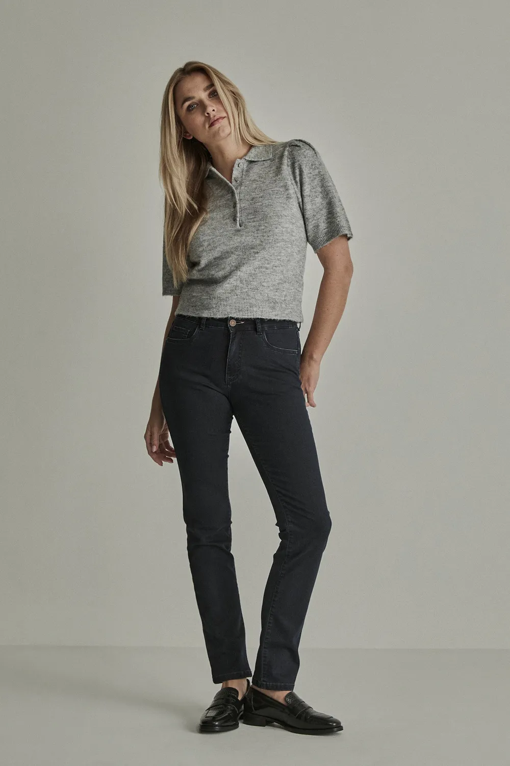 Para Mi Angie jeans Midnight Dark slim high waist